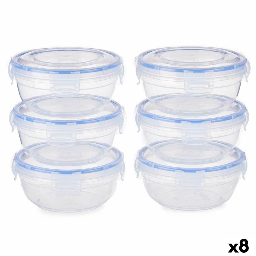 Madkassest Leknes 30502 Bl Gennemsigtig Plastik 800 ml 15,5 x 7,5 x 15,5 cm Hermetisk (8 enheder) #1