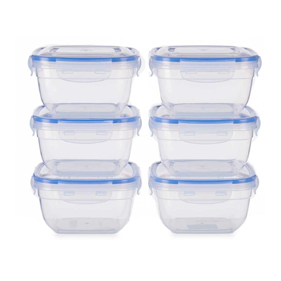Madkassest Leknes 30103 Bl Gennemsigtig Plastik 900 ml 14,5 x 8,5 x 14,5 cm Hermetisk (8 enheder) #4