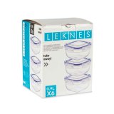 Madkassest Leknes 30103 Bl Gennemsigtig Plastik 900 ml 14,5 x 8,5 x 14,5 cm Hermetisk (8 enheder) #7
