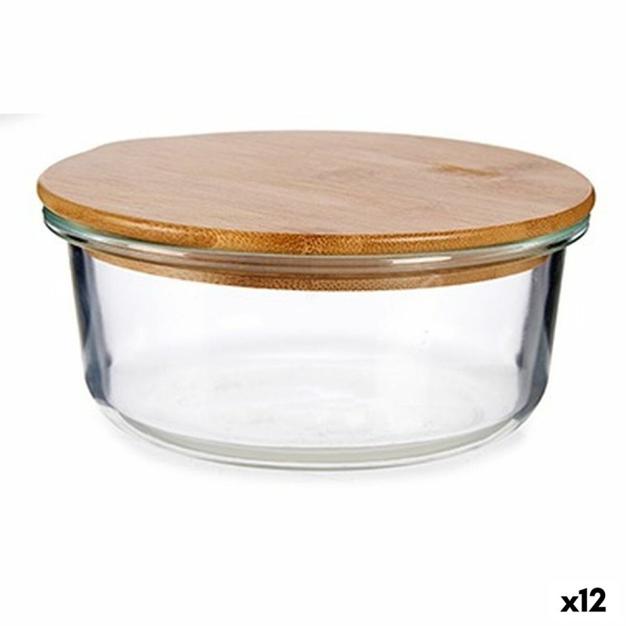 Rund madkasse med lg Vivalto LHB-HR-620F Bambus 15 x 6,5 x 15 cm (12 enheder) #1