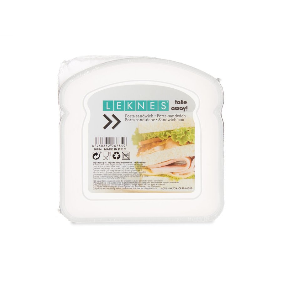 Madkasse til Sandwich Leknes 47034E Gennemsigtig Plastik 12 x 4 x 12 cm (24 enheder) #4