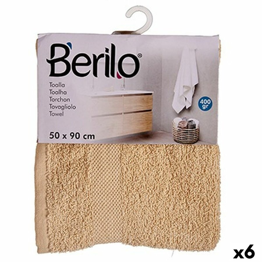 badelagen Berilo 89657 Fldefarvet 80 % bomuld 20 % Polyester 50 x 90 cm (6 enheder) #1