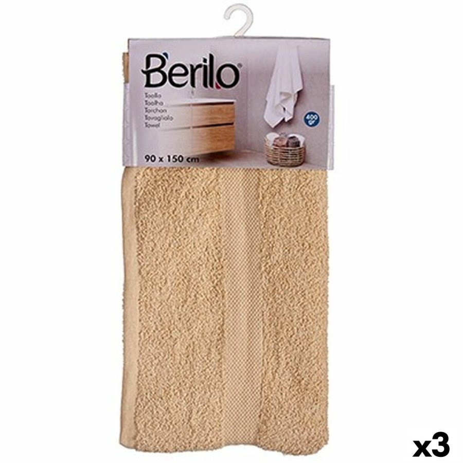badelagen Berilo 89659 Fldefarvet 80 % bomuld 20 % Polyester 90 x 150 cm (3 enheder) #1