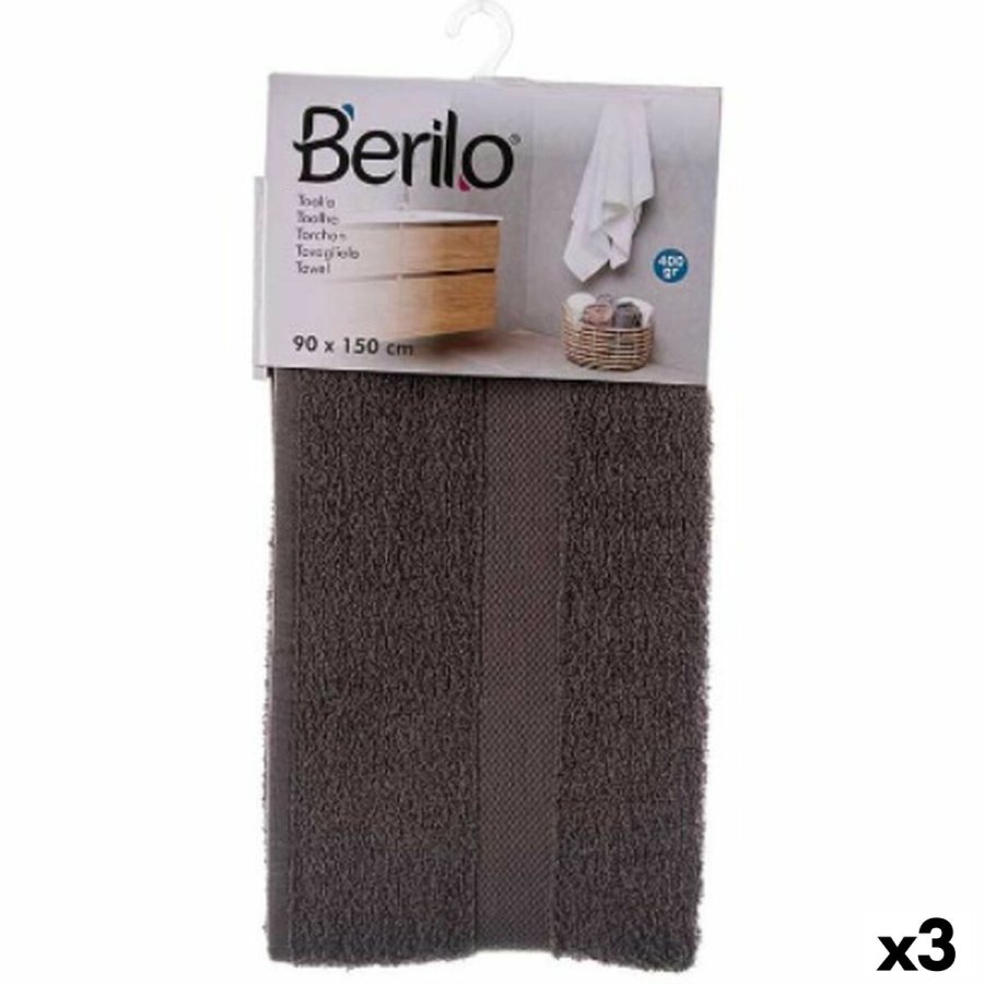 badelagen Berilo 89671 Gr 80 % bomuld 20 % Polyester 90 x 150 cm 90 x 0,5 x 150 cm (3 enheder) #1