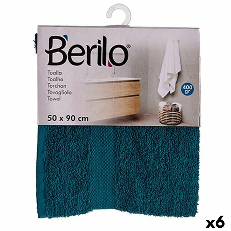 badelagen Berilo 89673 Bl 80 % bomuld 20 % Polyester 50 x 90 cm (6 enheder) #1