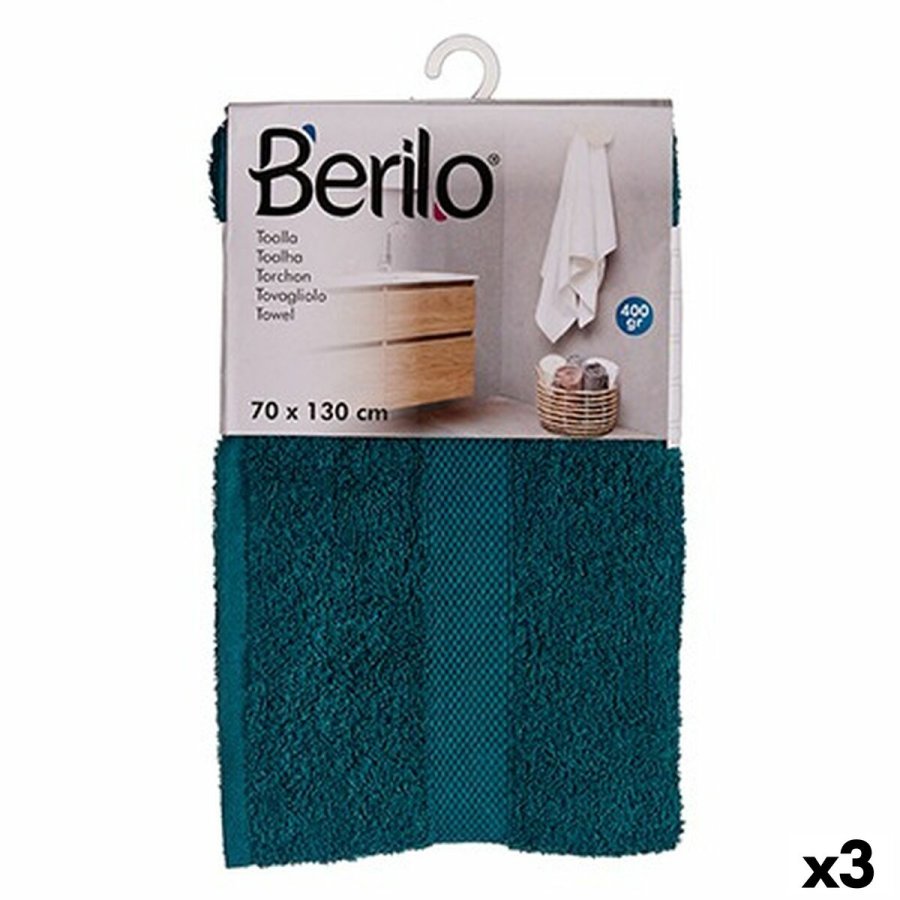 badelagen Berilo 89674 Bl 80 % bomuld 20 % Polyester 70 x 130 cm (3 enheder) #1
