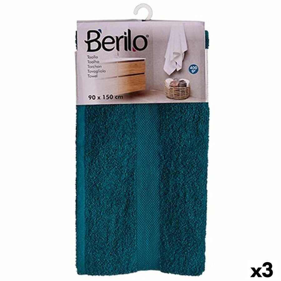 badelagen Berilo 89675 Bl 80 % bomuld 20 % Polyester 90 x 150 cm (3 enheder) #1