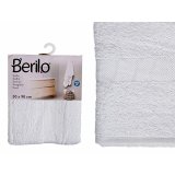 badelagen Berilo 89677 Hvid 80 % bomuld 20 % Polyester 50 x 90 cm (6 enheder) #5