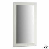 Vgspejl 77604 Hvid 64,3 x 84,5 x 1,5 cm Rektangulr (2 enheder) #1