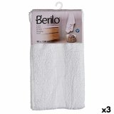 badelagen Berilo 89679 Hvid 80 % bomuld 20 % Polyester 90 x 150 cm 90 x 0,5 x 150 cm (3 enheder) #1