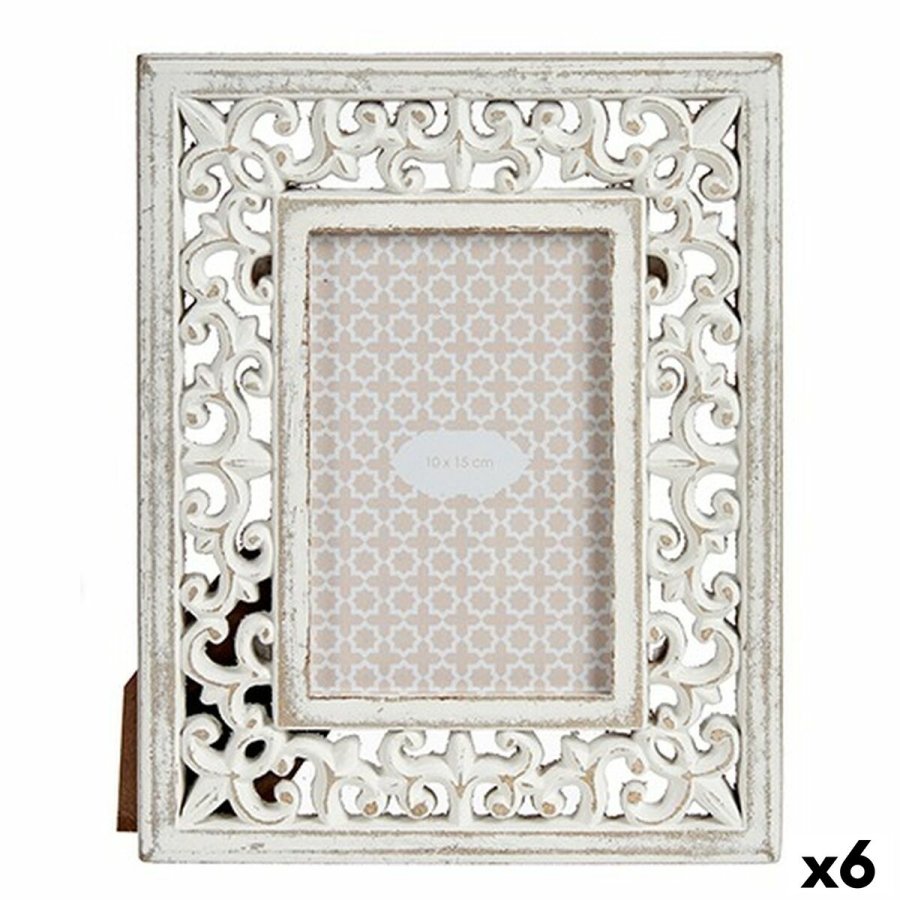 Fotoramme Hvid Tr MDF 19,6 x 24,5 x 1 cm (6 enheder) #1