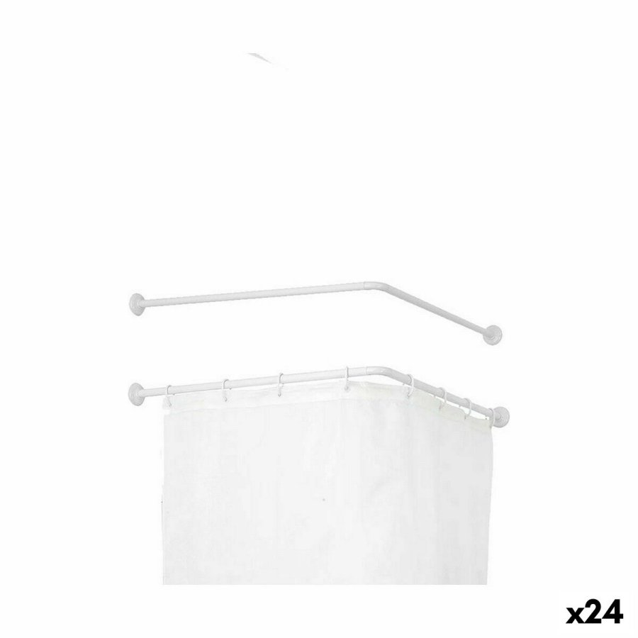 Gardinstang Berilo B0769L Hvid Aluminium 80 cm Til brusebad (24 enheder) #1