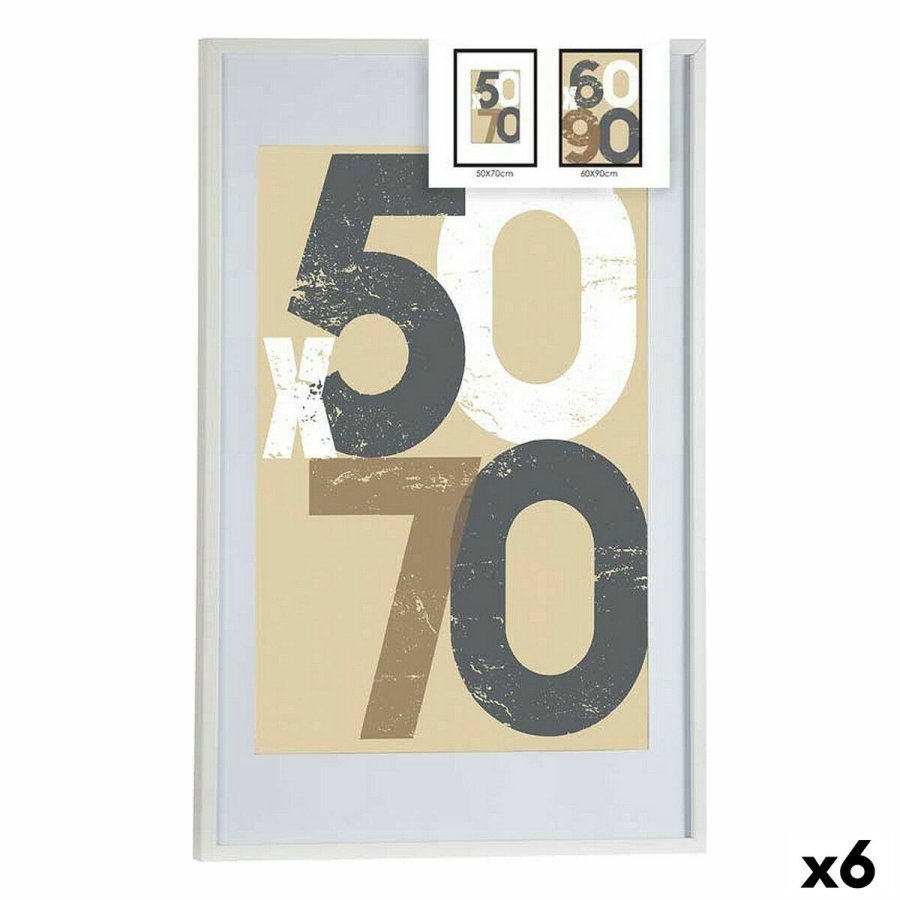 Fotoramme Gift Decor Hvid Plastik Tr MDF (6 enheder) #1
