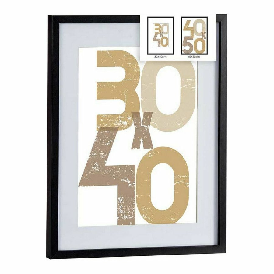 Vg billedramme Sort Plastik Tr MDF 42,5 x 2,5 x 52,5 cm (6 enheder) #5