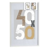 Fotoramme 52,5 x 2,5 x 72,5 cm Hvid Plastik Tr MDF (6 enheder) #5