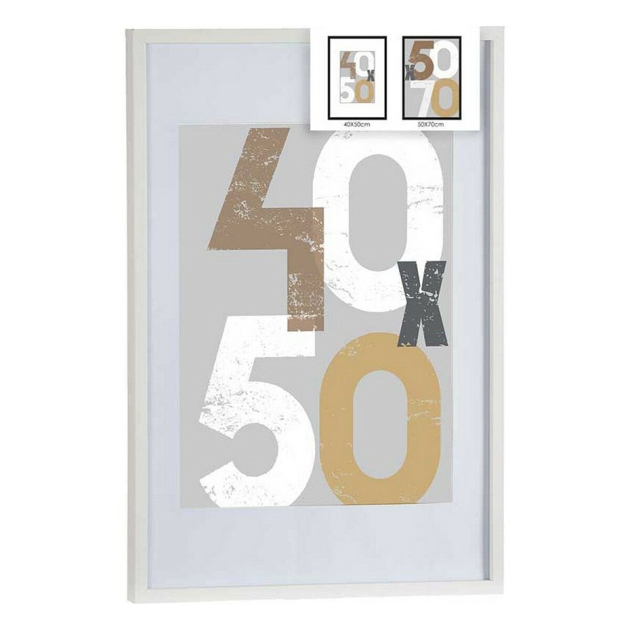 Fotoramme 52,5 x 2,5 x 72,5 cm Hvid Plastik Tr MDF (6 enheder) #5