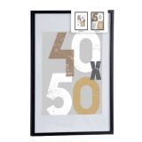 Vg billedramme Sort Plastik Tr MDF 52,5 x 2,5 x 72,5 cm (6 enheder) #2