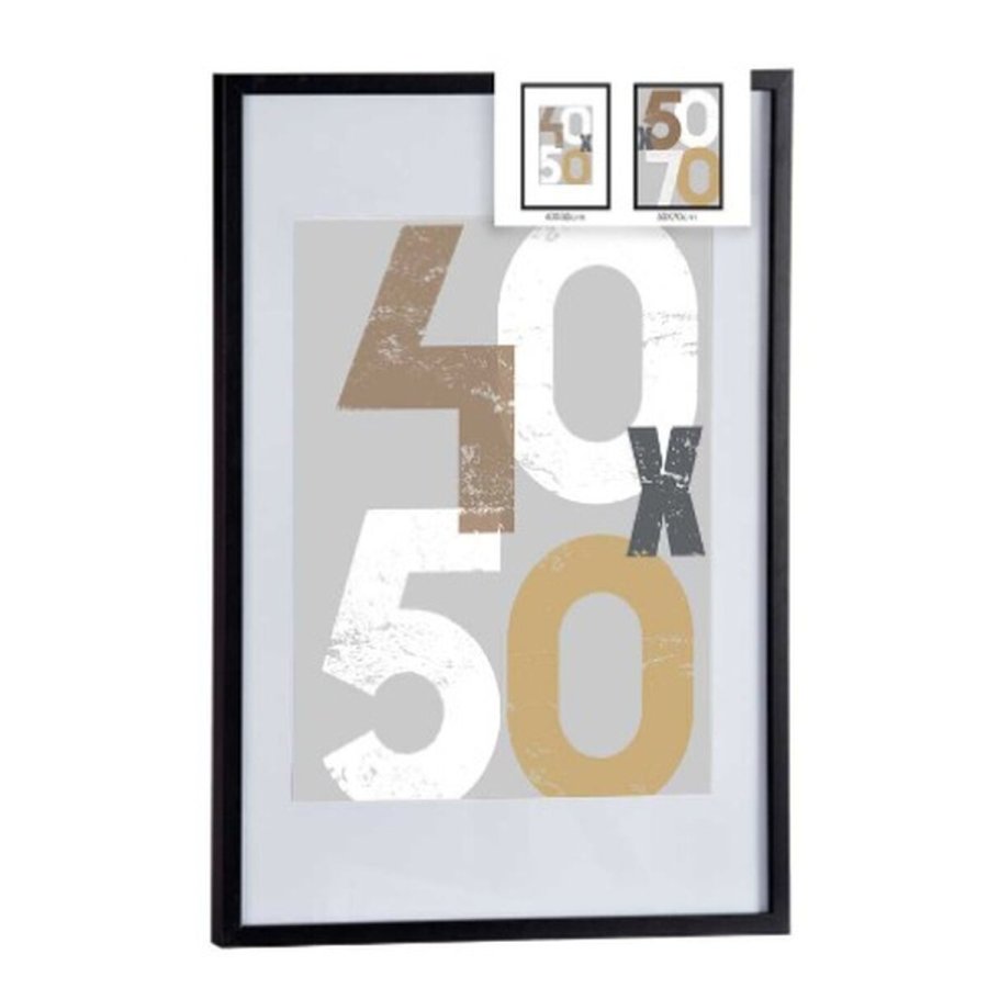 Vg billedramme Sort Plastik Tr MDF 52,5 x 2,5 x 72,5 cm (6 enheder) #2