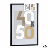 Vg billedramme Sort Plastik Tr MDF 52,5 x 2,5 x 72,5 cm (6 enheder) #1