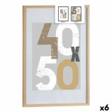 Fotoramme 52,5 x 2,5 x 72,5 cm Natur Plastik Tr MDF (6 enheder) #1