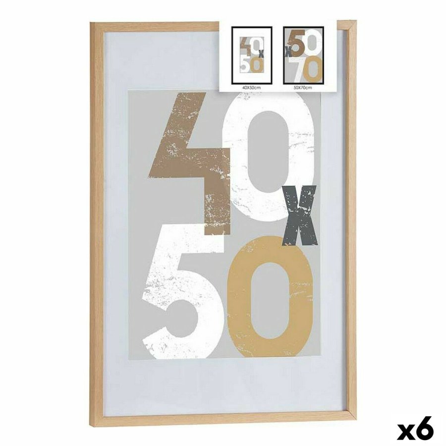 Fotoramme 52,5 x 2,5 x 72,5 cm Natur Plastik Tr MDF (6 enheder) #1