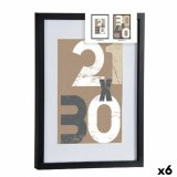 Vg billedramme Sort Glas Tr MDF 32,5 x 2,5 x 42,5 cm (6 enheder) #1