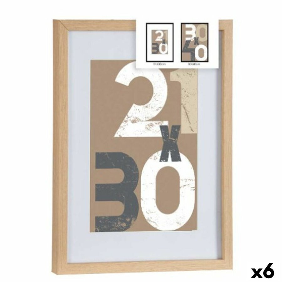 Fotoramme Gift Decor Natur Glas Tr MDF 30 x 40 cm (6 enheder) #1