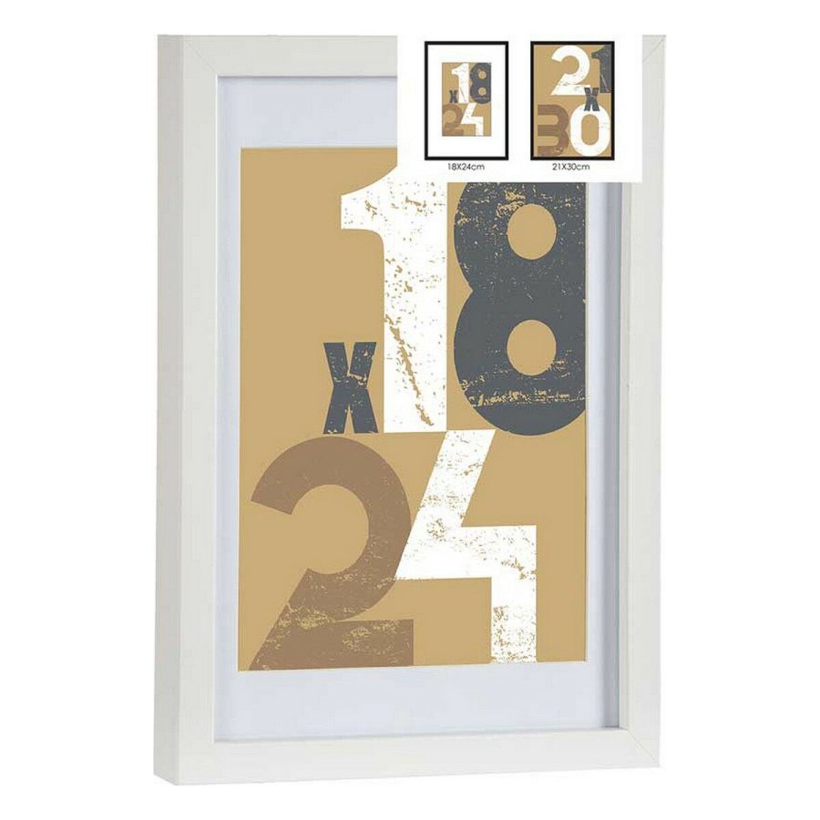 Fotoramme 668826-WHITE Hvid Glas Tr MDF (6 enheder) #5