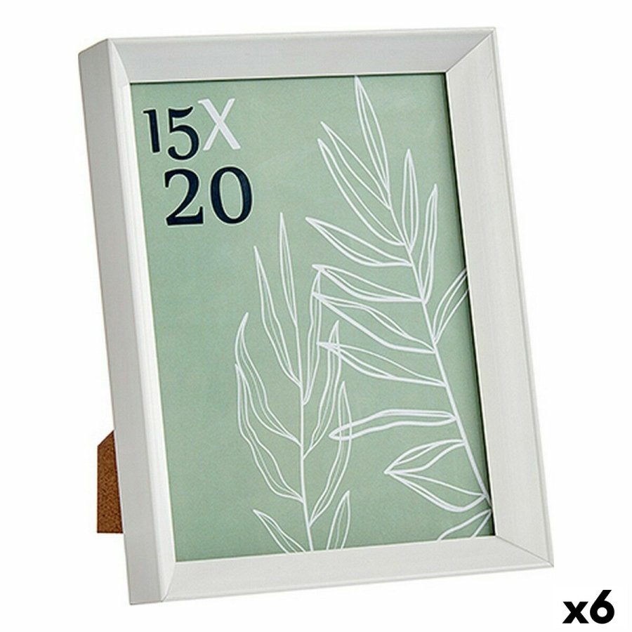 Fotoramme WPC0235MG-3-WH Hvid Glas Plastik (6 enheder) #1