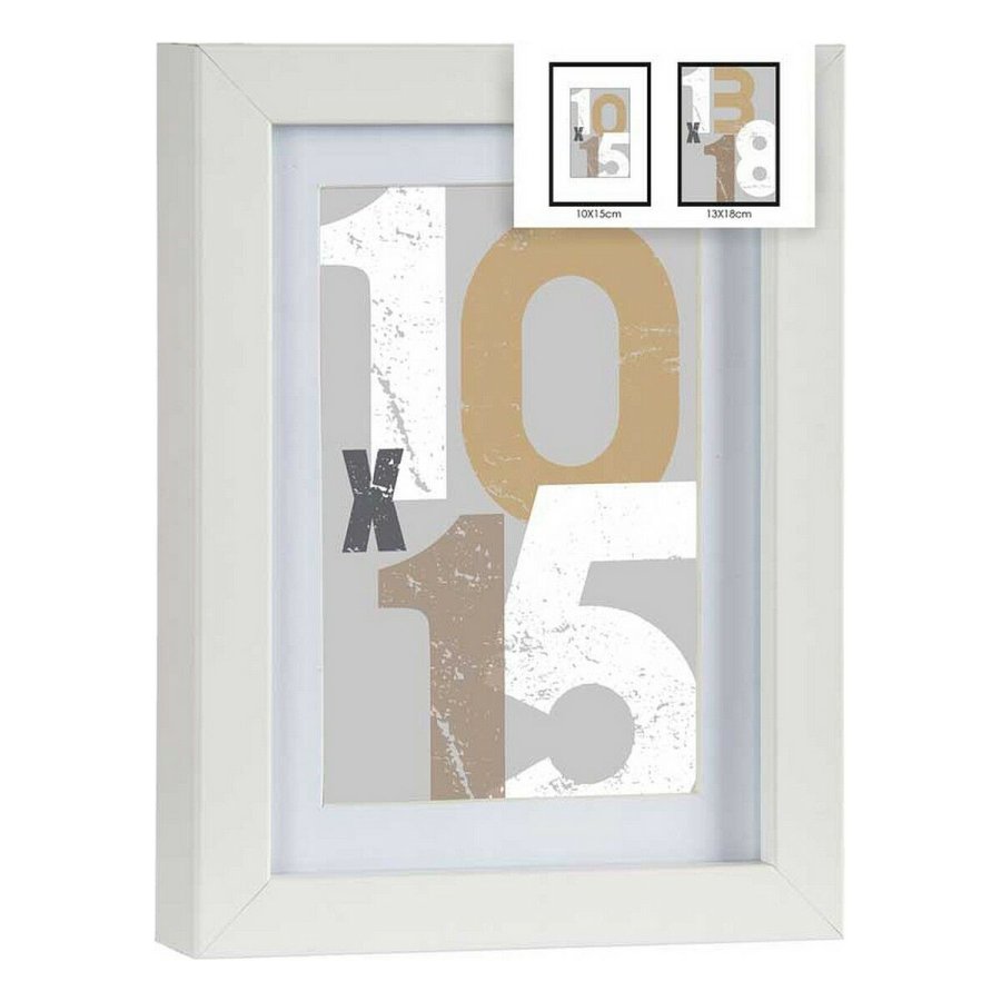Fotoramme Hvid Glas Tr MDF 16 x 21 x 2,5 cm (6 enheder) #5