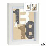 Vg billedramme Hvid Glas Tr MDF 18 x 23 x 2,5 cm (6 enheder) #1
