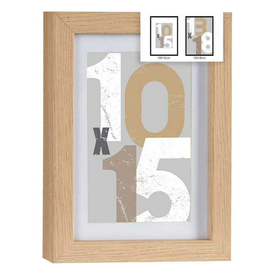 Fotoramme 16 x 21 x 2,5 cm Natur Glas Tr MDF (6 enheder) #5