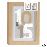 Fotoramme 16 x 21 x 2,5 cm Natur Glas Tr MDF (6 enheder) #1