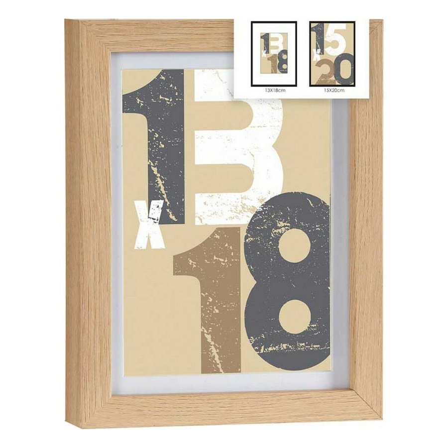 Fotoramme 18 x 23 x 2,5 cm Natur Glas Tr MDF (6 enheder) #5
