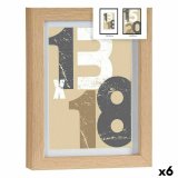 Fotoramme 18 x 23 x 2,5 cm Natur Glas Tr MDF (6 enheder) #1