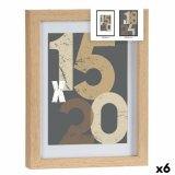 Vg billedramme Natur Glas Tr MDF 20,5 x 2,5 x 26,5 cm (6 enheder) #1