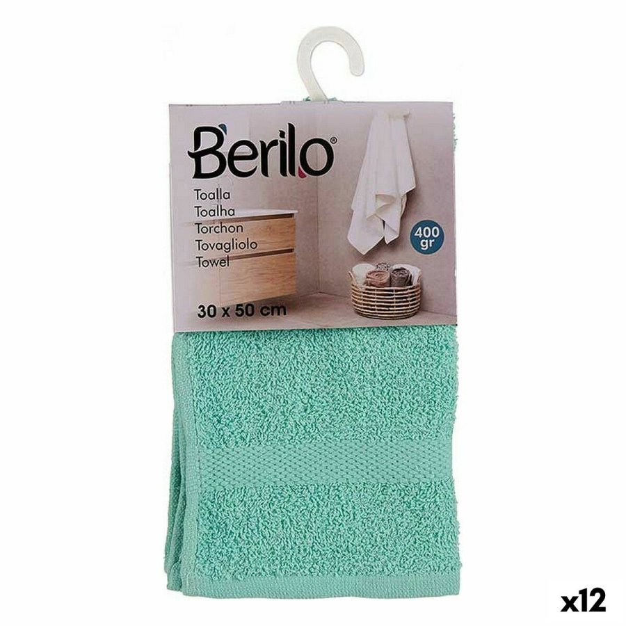badelagen Berilo 5311 Turkisbl 80 % bomuld 20 % Polyester 30 x 0,5 x 50 cm (12 enheder) #1
