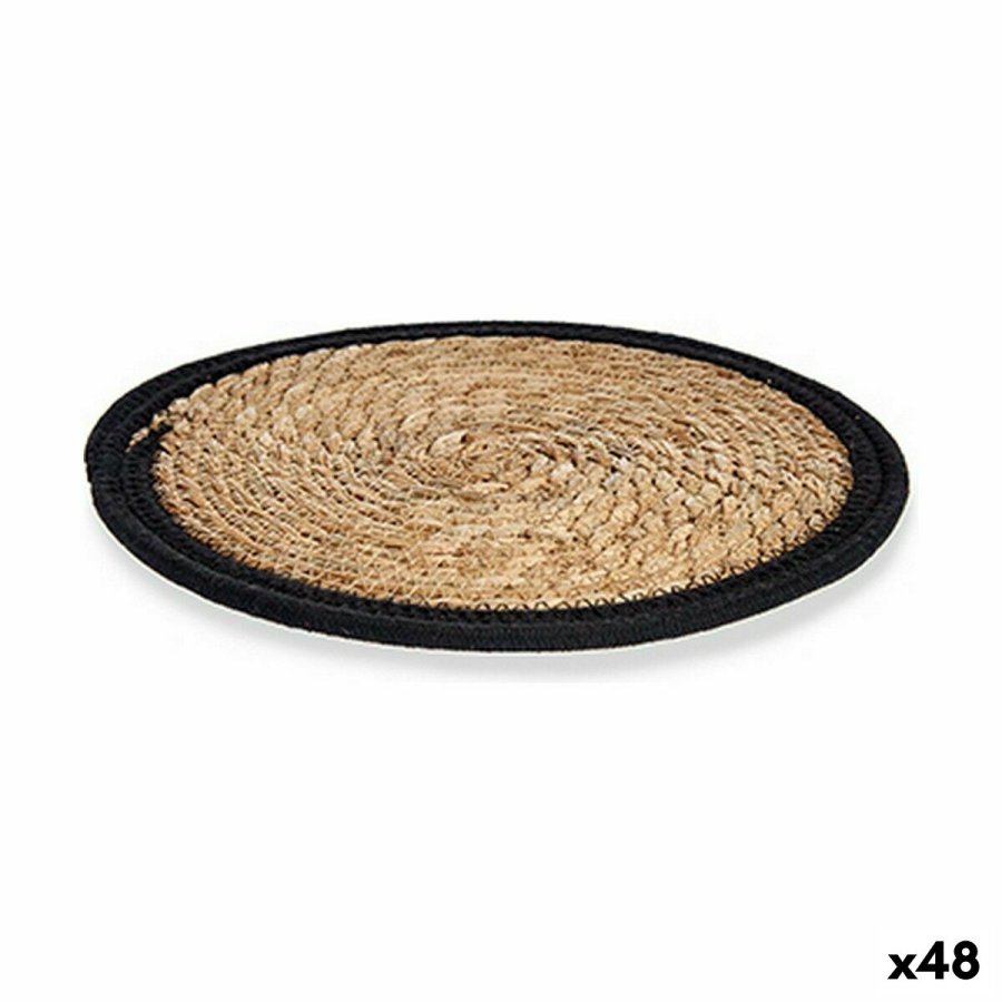 Dkkeserviet Natur Sort 30 x 1 x 30 cm (48 enheder) #1