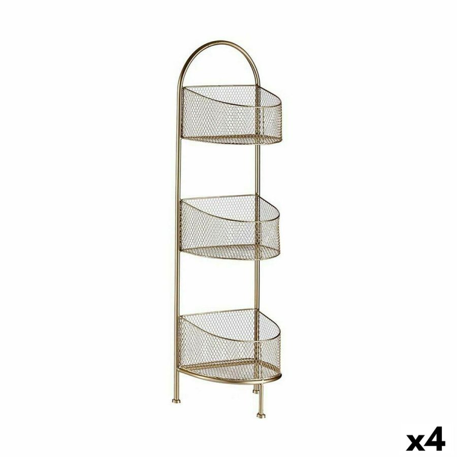 Hylder Gylden Metal 21,2 x 97 x 28,5 cm (4 enheder) #1