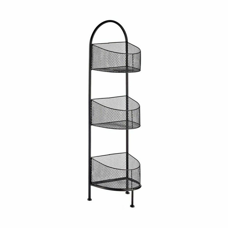 Hylder Sort Metal 21,2 x 97 x 28,5 cm (4 enheder) #2