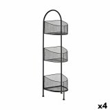 Hylder Sort Metal 21,2 x 97 x 28,5 cm (4 enheder) #1