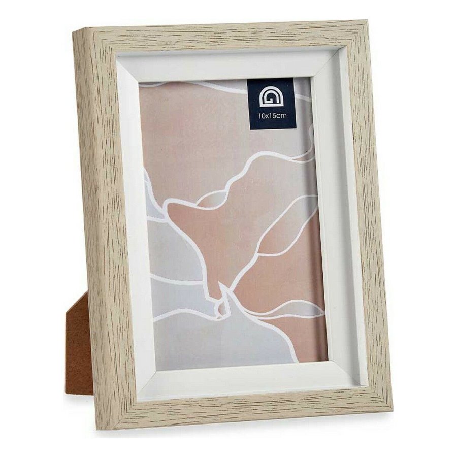 Fotoramme 13,5 x 18,8 x 2 cm Krystal Beige Hvid Plastik (6 enheder) #5