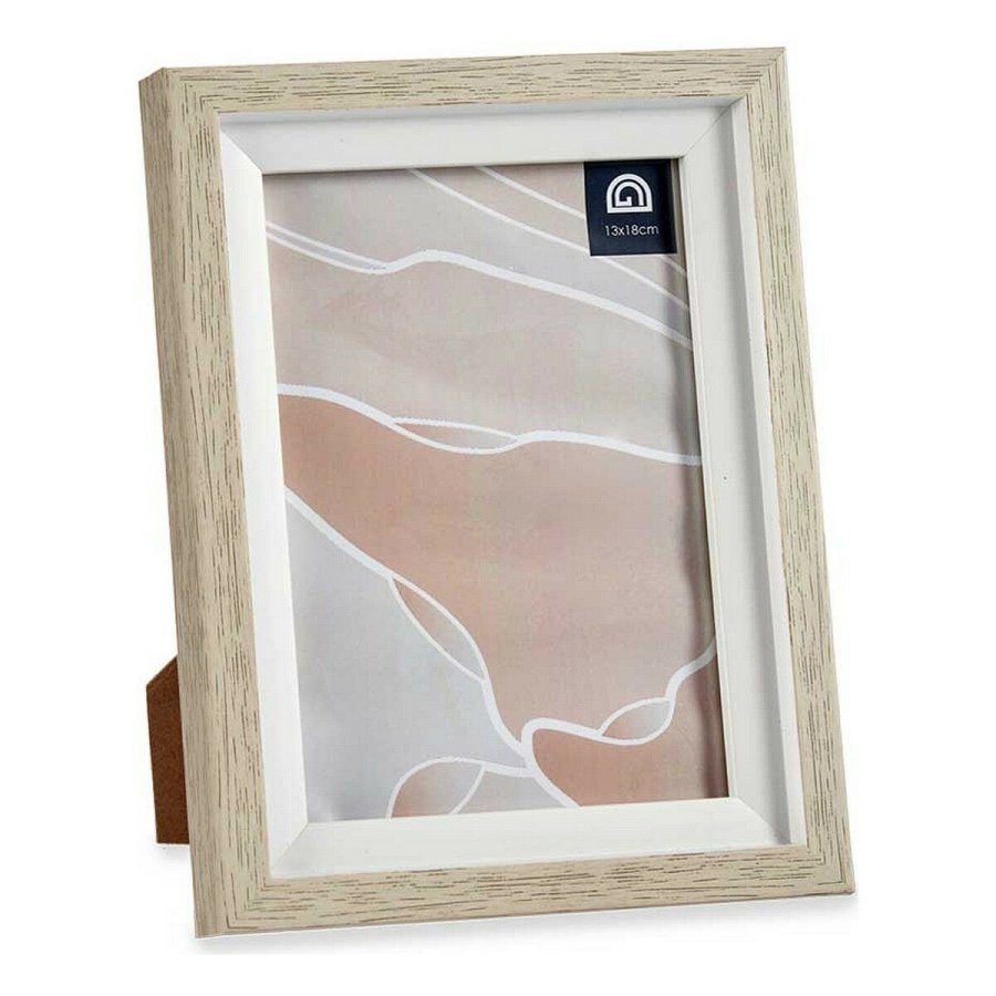 Fotoramme 16,5 x 21,5 x 2 cm Krystal Beige Hvid Plastik (6 enheder) #5
