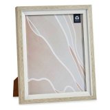Fotoramme 24 x 2 x 29 cm Krystal Beige Hvid Plastik (6 enheder) #5