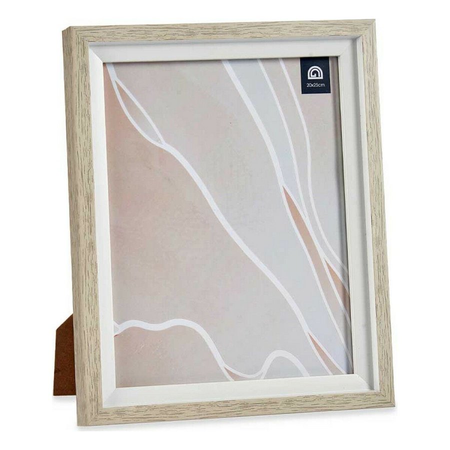 Fotoramme 24 x 2 x 29 cm Krystal Beige Hvid Plastik (6 enheder) #5