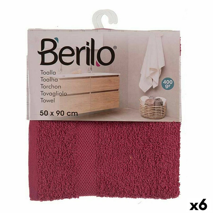 badelagen Berilo 5312 Rdbrun 80 % bomuld 20 % Polyester 50 x 0,5 x 90 cm (6 enheder) #1