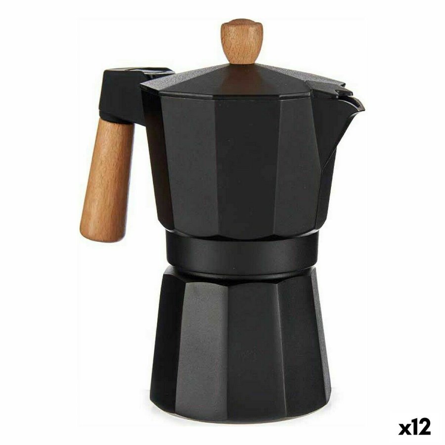 Italiensk Kaffekande Kinvara A611BQ-6 T Brun Sort Tr Aluminium 300 ml (12 enheder) #1