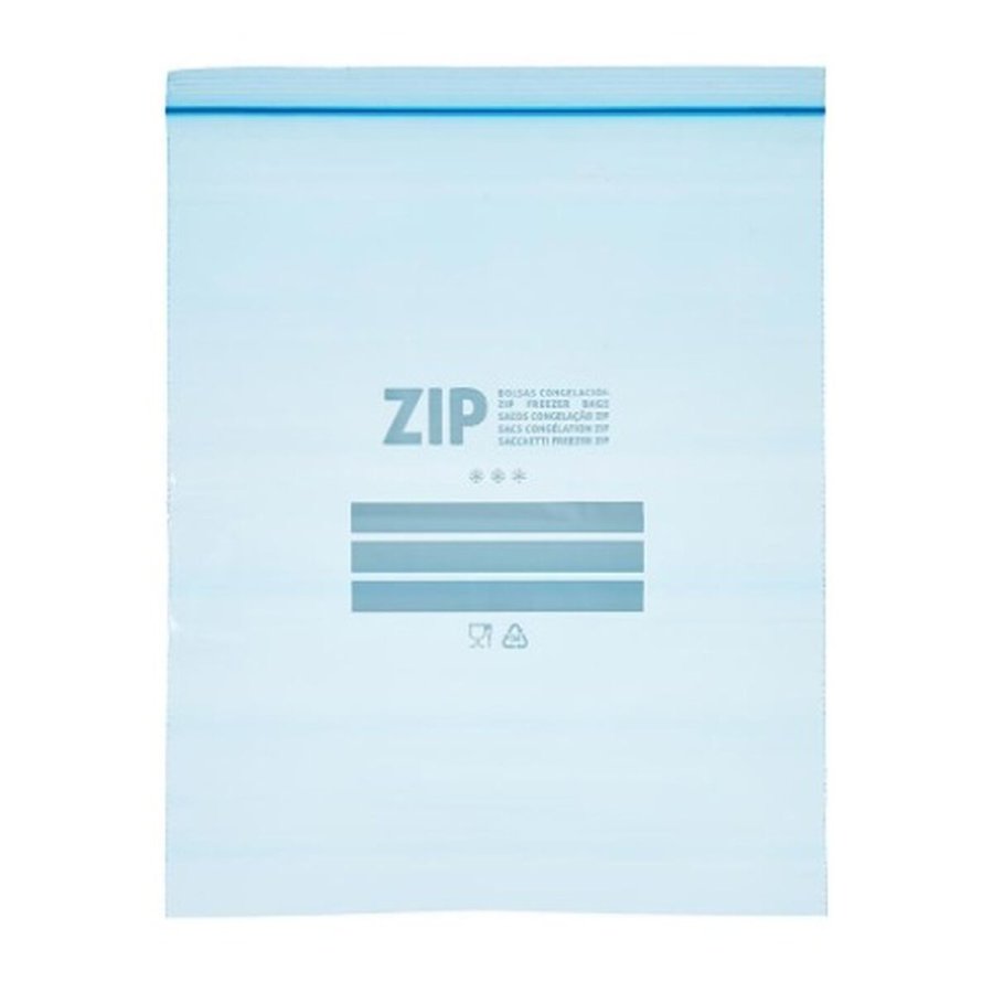 St med genanvendelige poser til fdevarer Leknes 190939000480 Bl Polyetylen 7 L 30 x 40 cm ziplock (12 enheder) #3