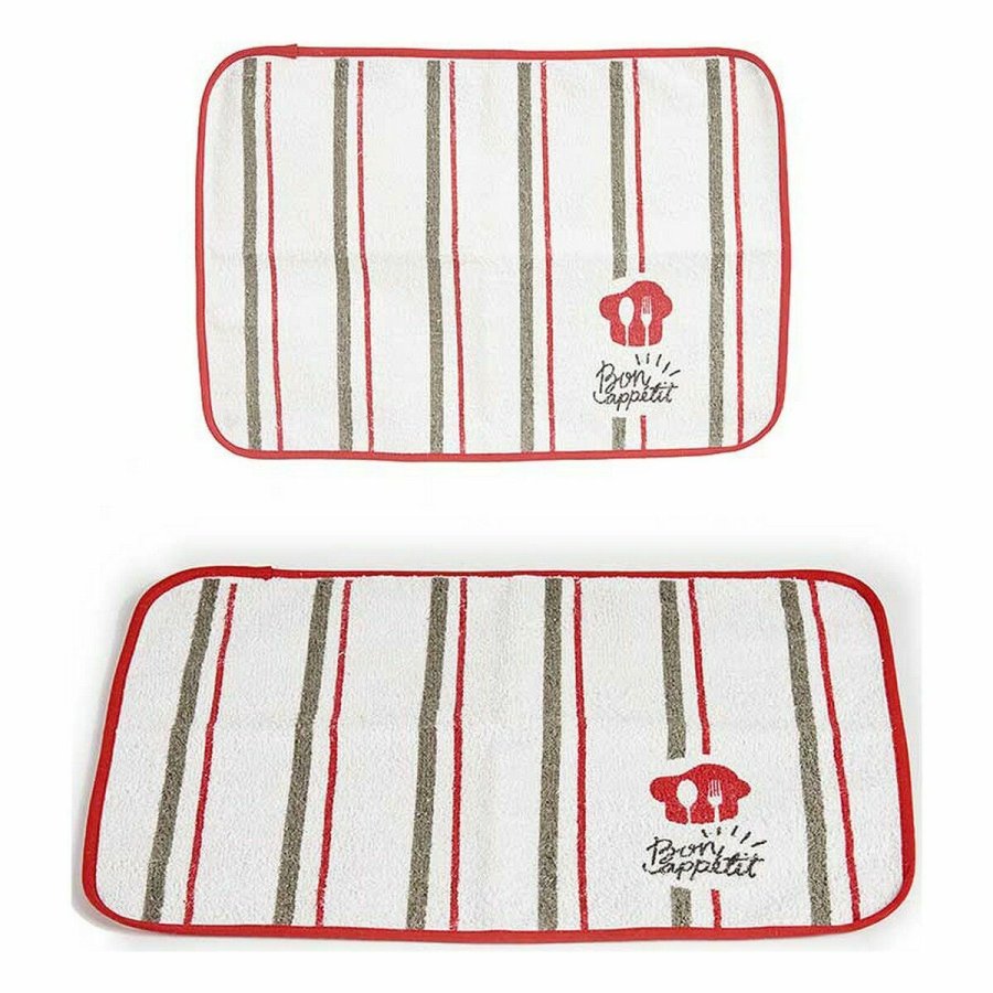 Dkkeserviet Kinvara Bon Appetit Hvid Rd 33 x 0,3 x 48 cm (12 enheder) #4