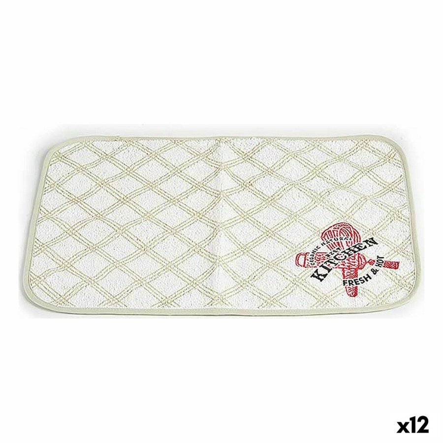 Dkkeserviet Kinvara 9999 Hvid Grn 33 x 0,3 x 48 cm (12 enheder) #1